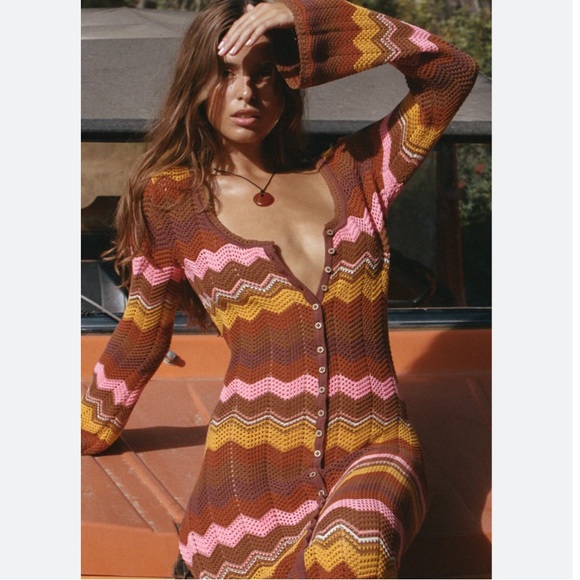 Spell Ziggy Crochet Dress - Picture 3 of 11